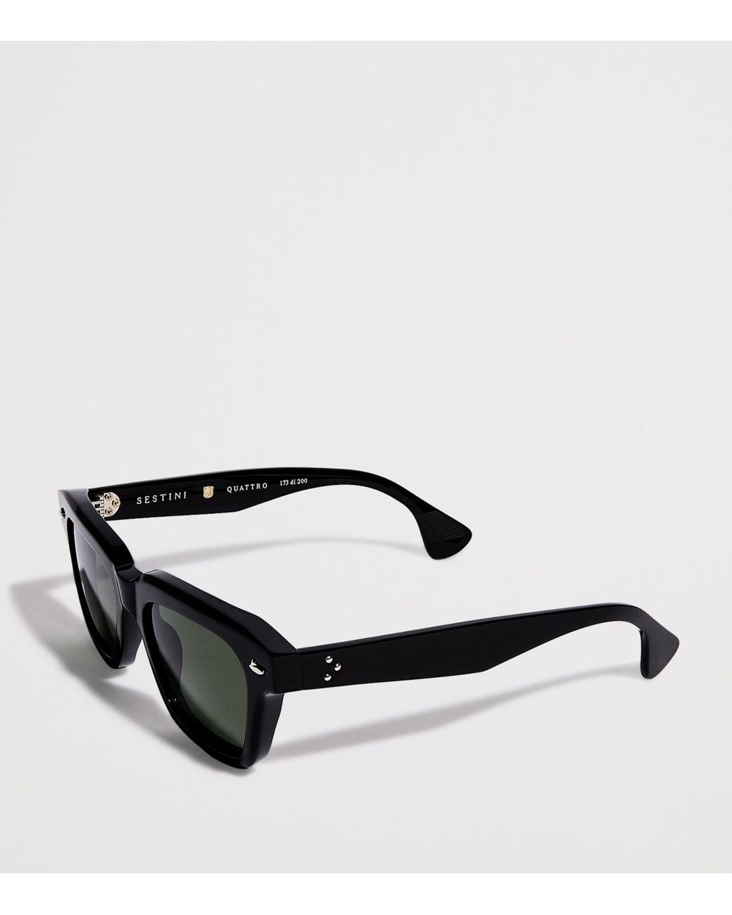 Sestini Eyewear Green Acetate Quattro Sunglasses for men