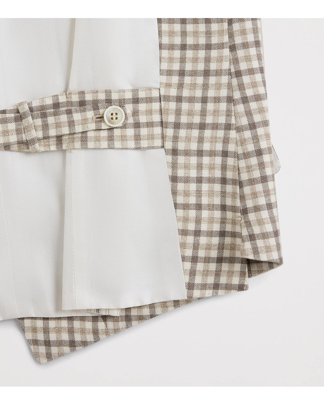 Dunhill White Check Single-Breasted Waistcoat for men