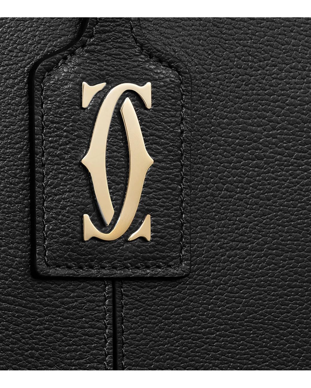 Cartier Black Calfskin C De Tote Bag