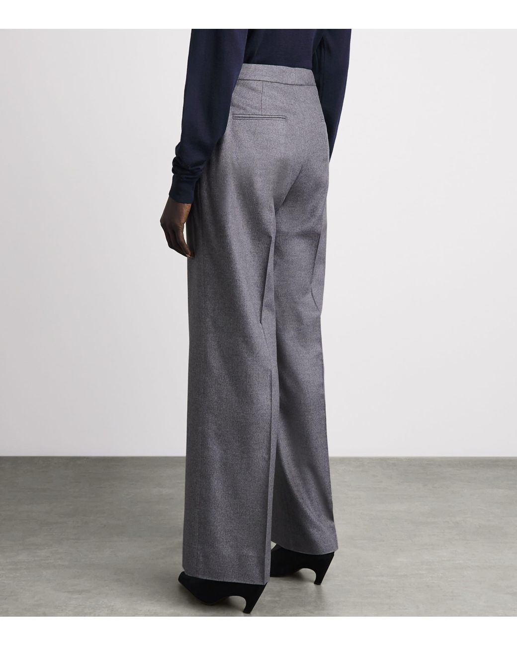Colombo Gray Cashmere Straight Trousers