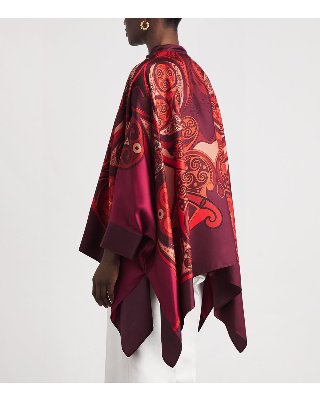 LaDoubleJ Red Silk Foulard Blouse