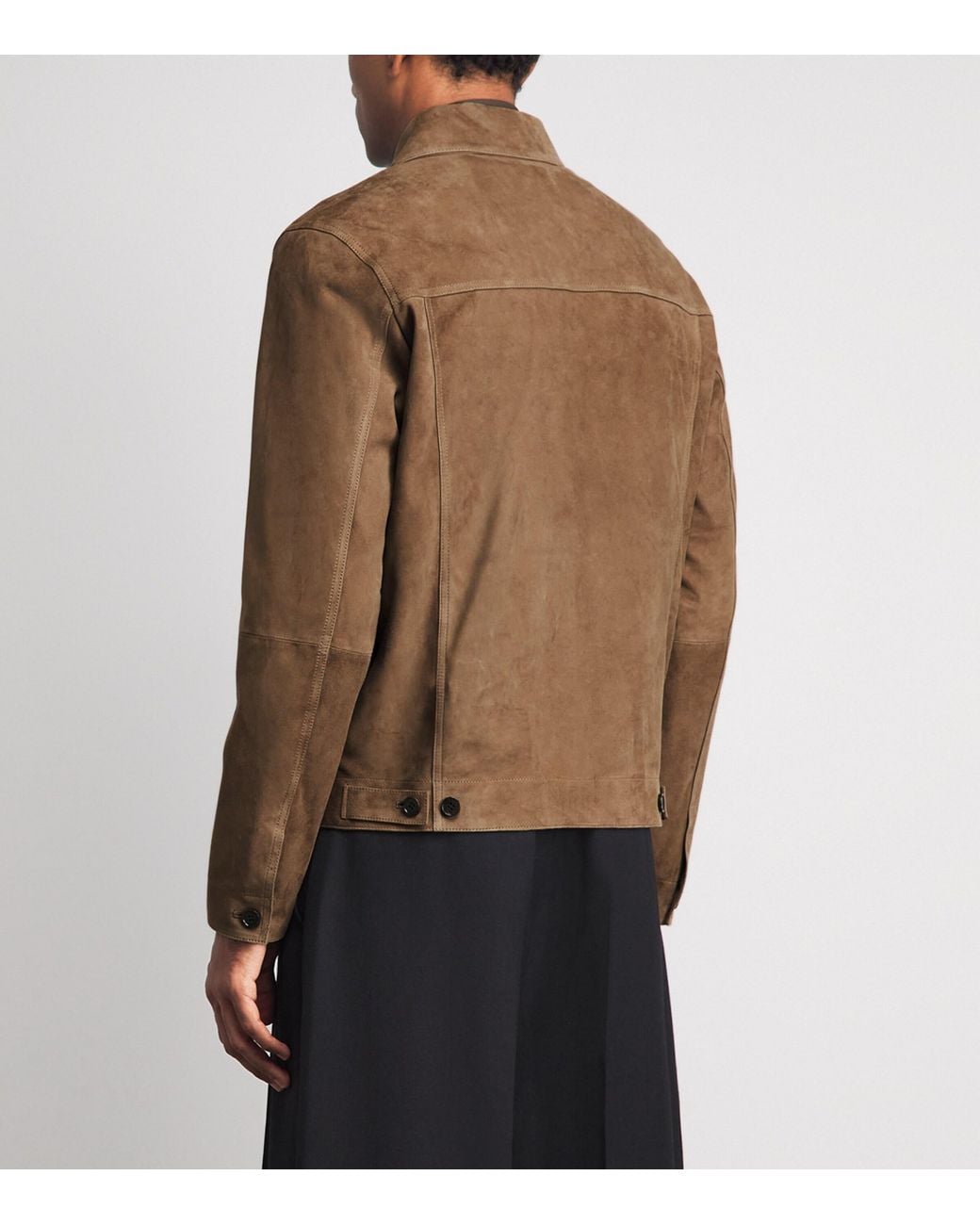 Arma Brown Goat Suede Jaden Jacket for men