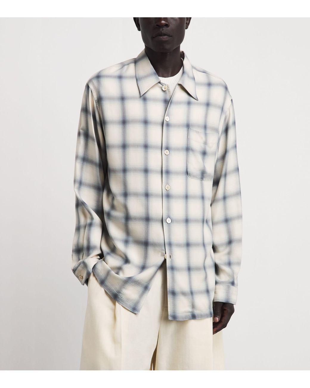 Our Legacy Gray Every Check Shirt for men