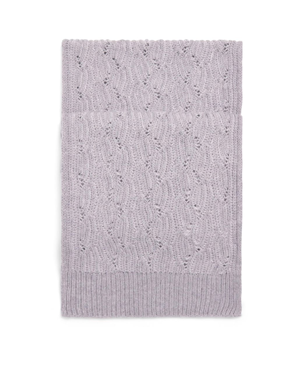 Pal Zileri Purple Wool Cable-Knit Scarf for men