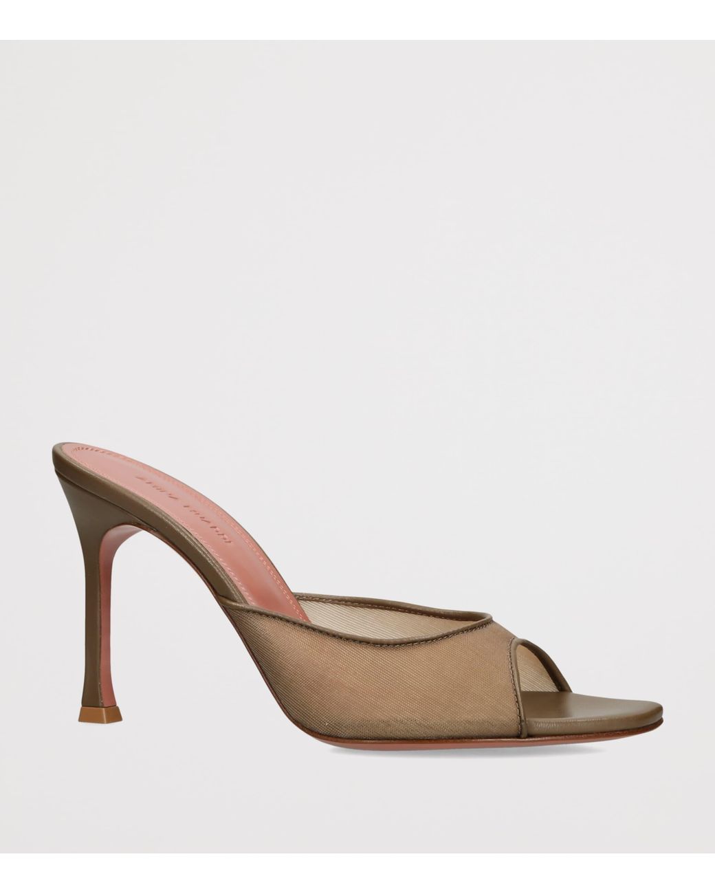 AMINA MUADDI Brown Mesh Alexa Heeled Mules 95