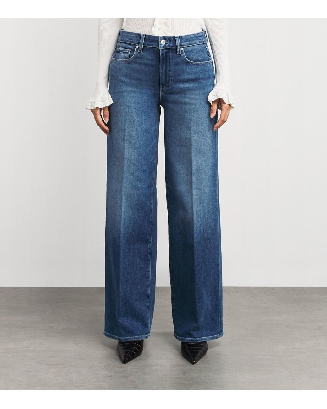 PAIGE Blue Tatum Wide-Leg Jeans