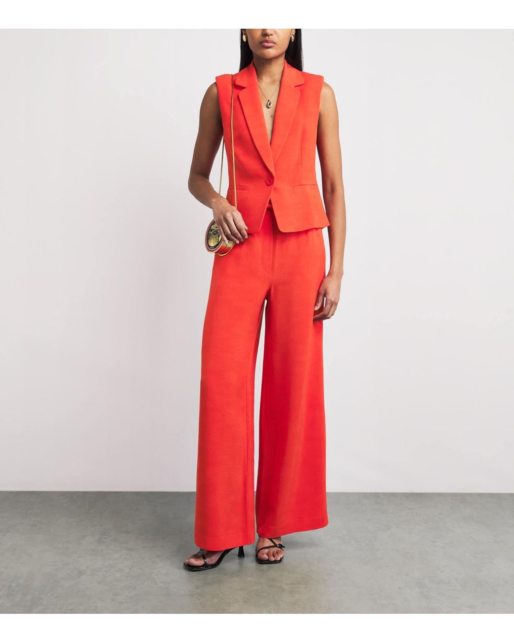 Claudie Pierlot Red Sleeveless Blazer