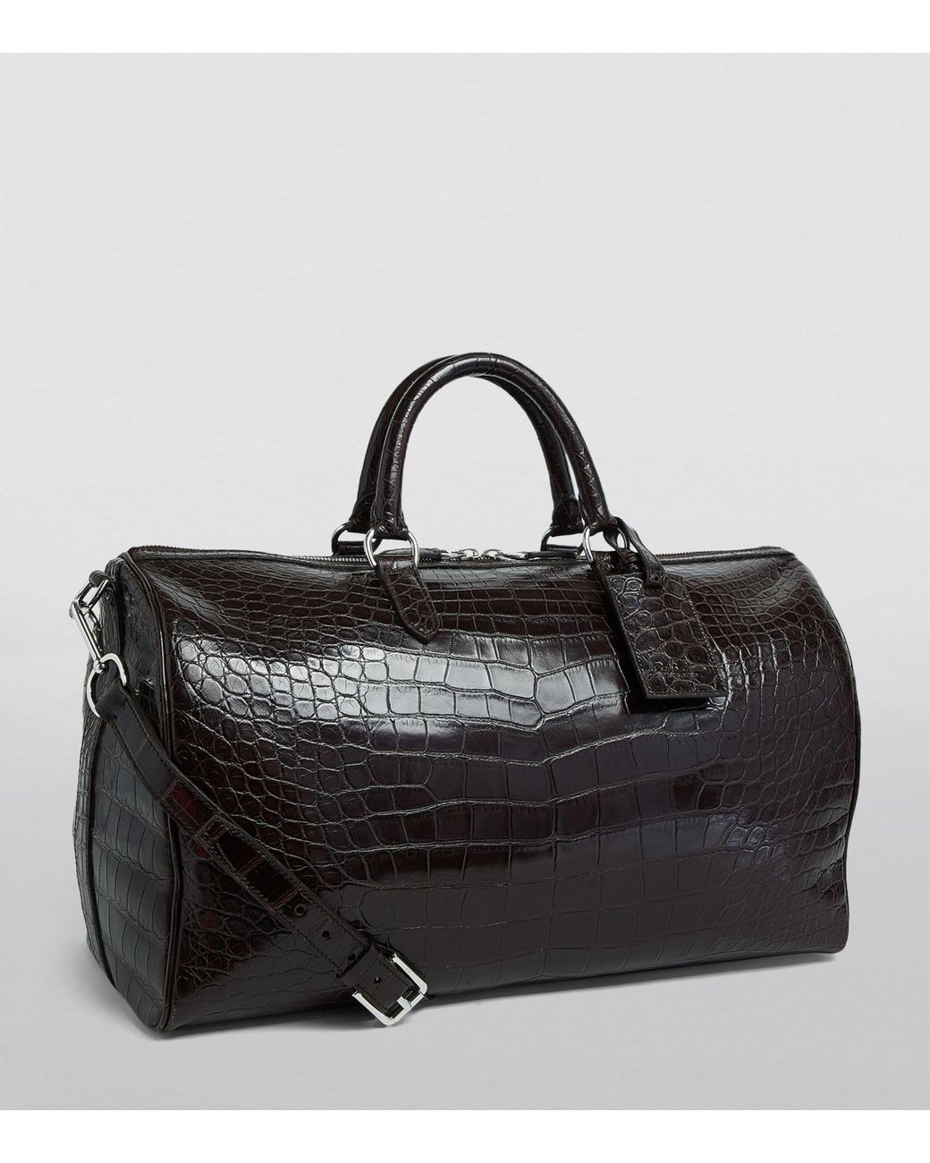 Ralph Lauren Alligator Boston Bag in Brown for Men Lyst UK