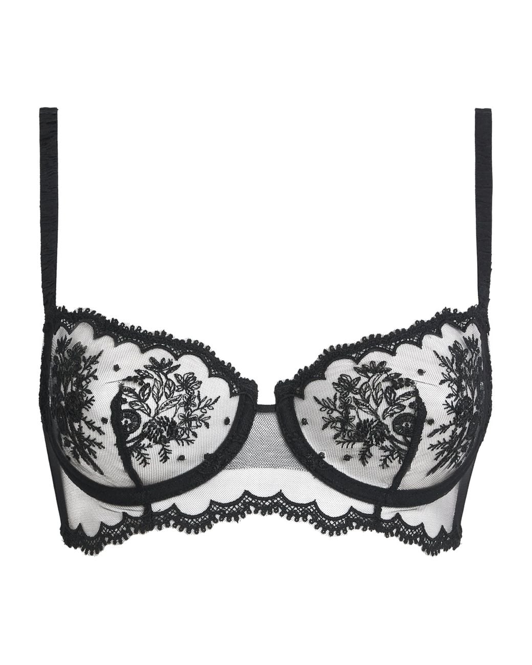 Simone Perele Black Lace Intrigue Half-Cup Bra