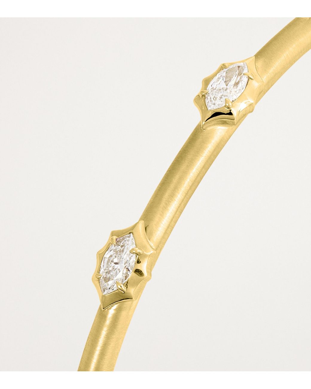 Jade Trau Natural Small And Diamond Plié Maverick Station Bangle