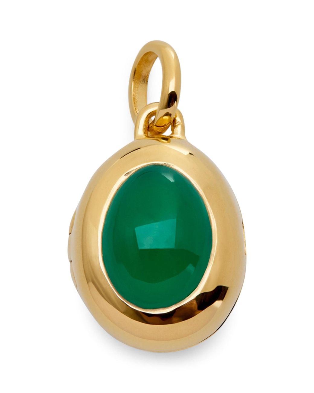 Monica Vinader Green Vermeil And Onyx May Birthstone Locket