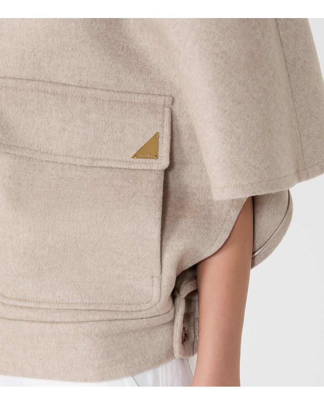 Max Mara Natural Cashmere Cape Jacket