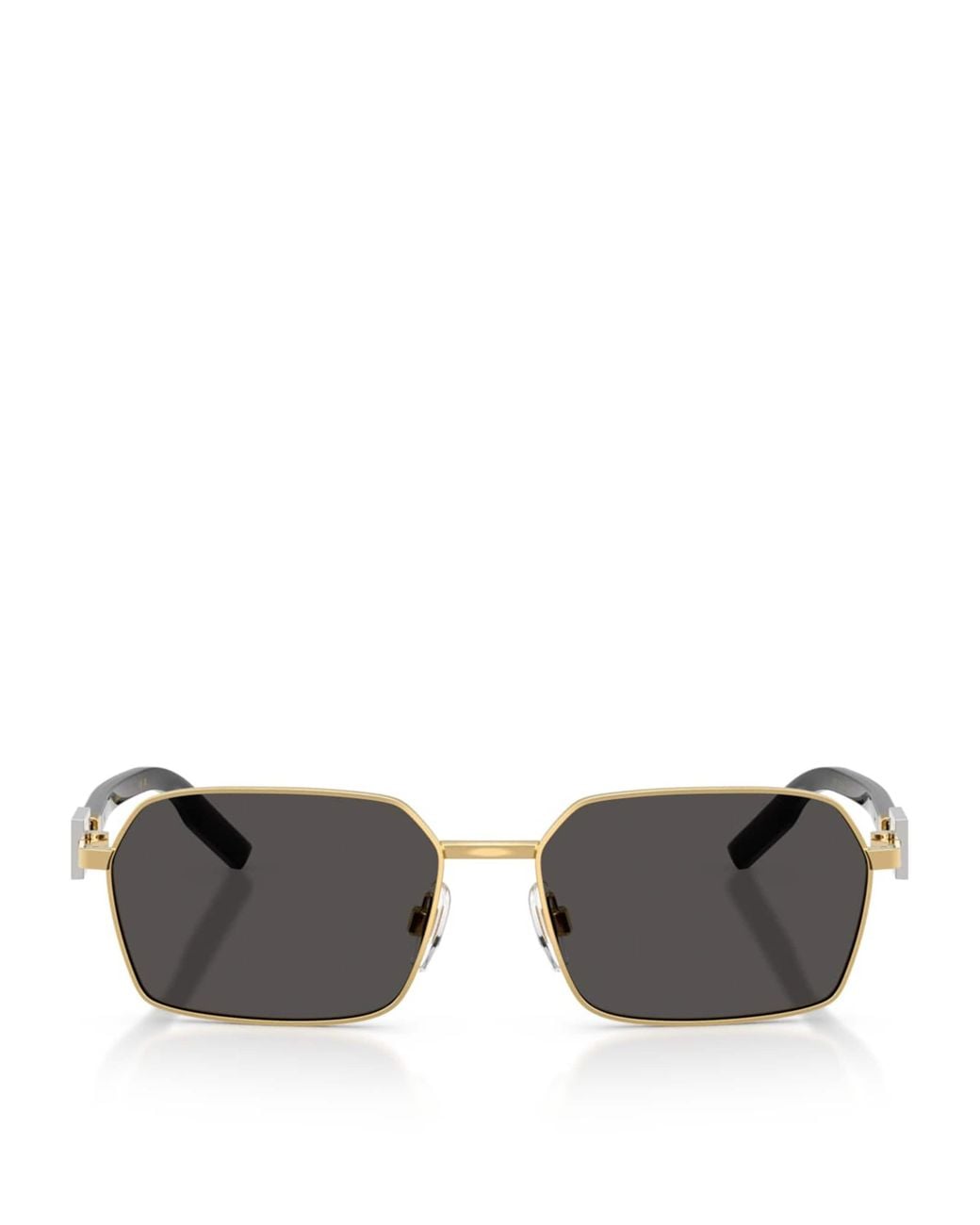Dolce & Gabbana Metallic Wire-Frame Rectangular Sunglasses for men