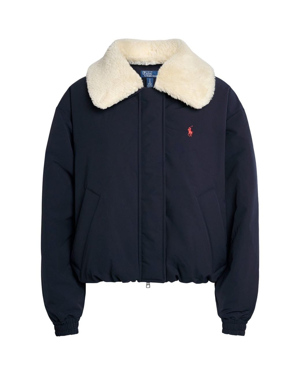 Polo Ralph Lauren Blue High-Pile Collar Down Puffer Jacket