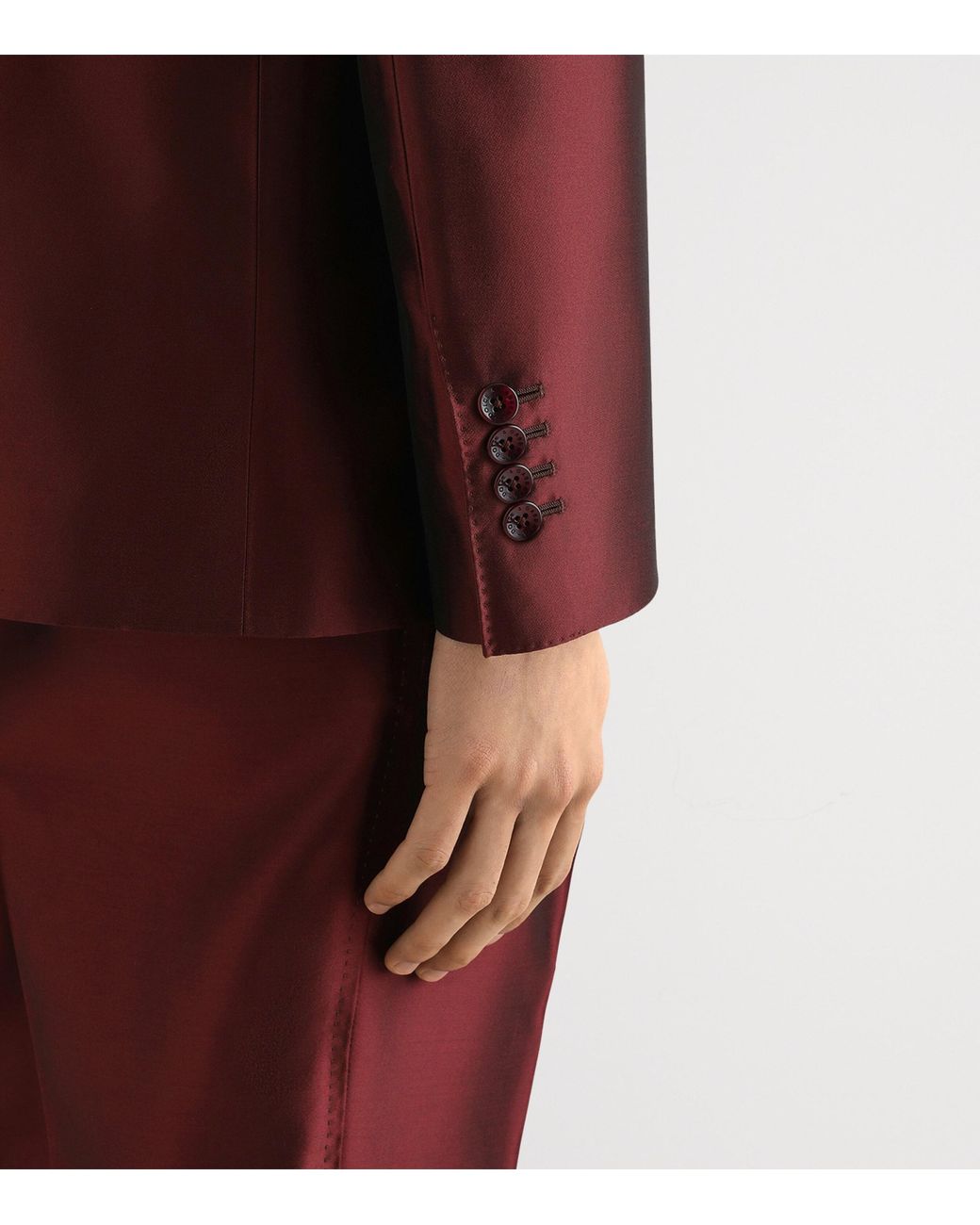 Dolce & Gabbana Purple Satin Double-Breasted Blazer for men