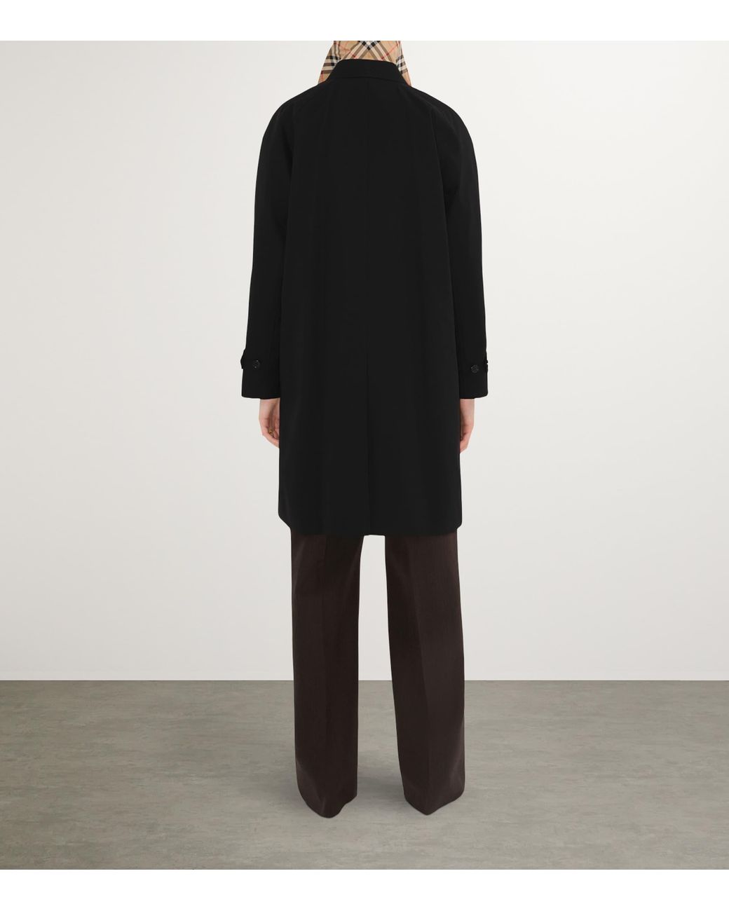 Burberry Black Gabardine Camden Car Coat