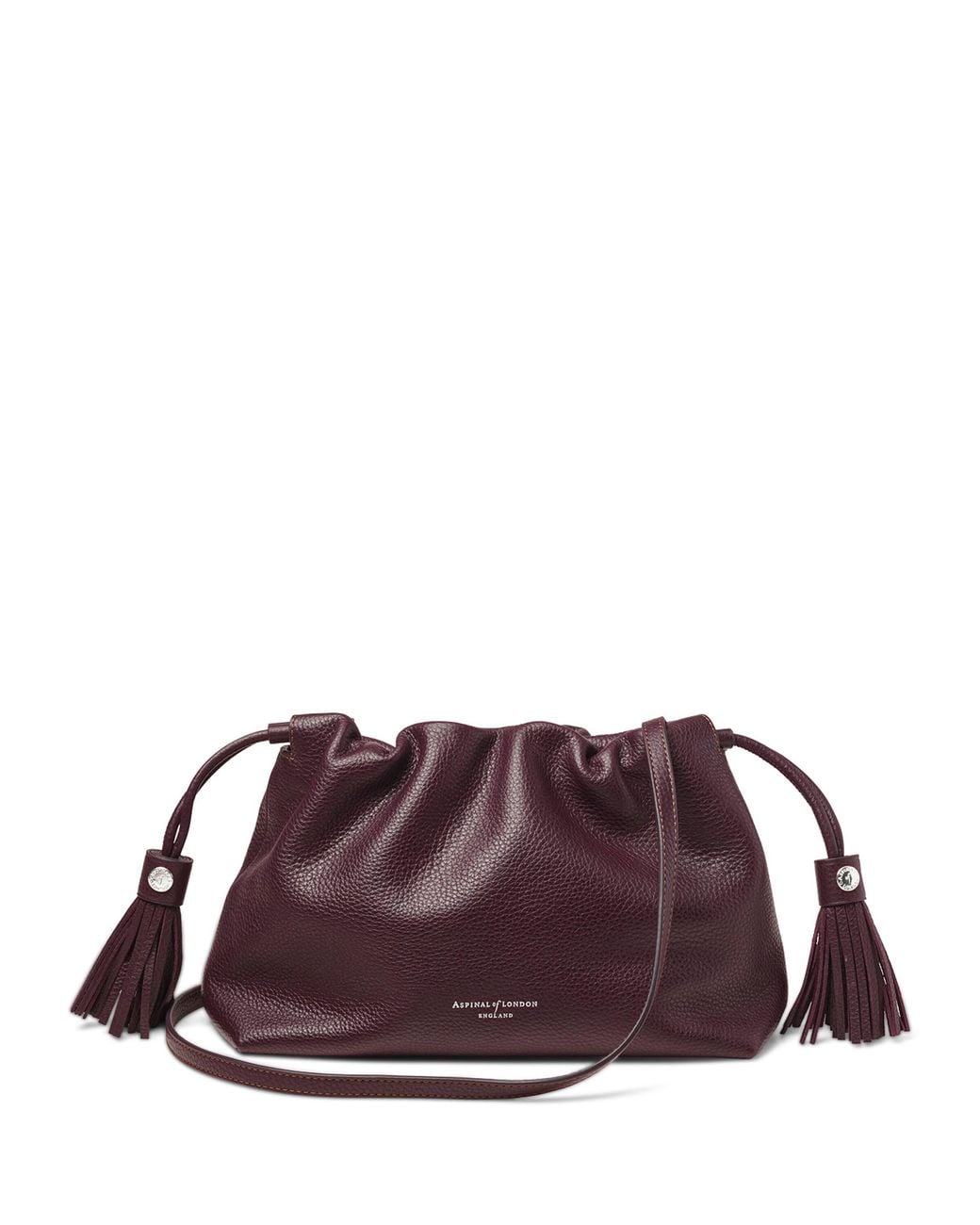 Aspinal Purple Large Leather Soho East West Cross-Body Pouch
