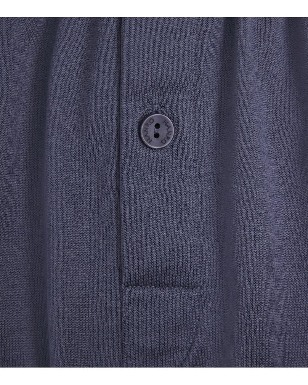 Hanro Blue Cotton Boxer Shorts for men