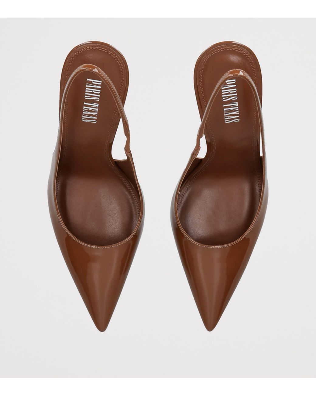 Paris Texas Brown Patent Leather Lidia Slingback Pumps 105