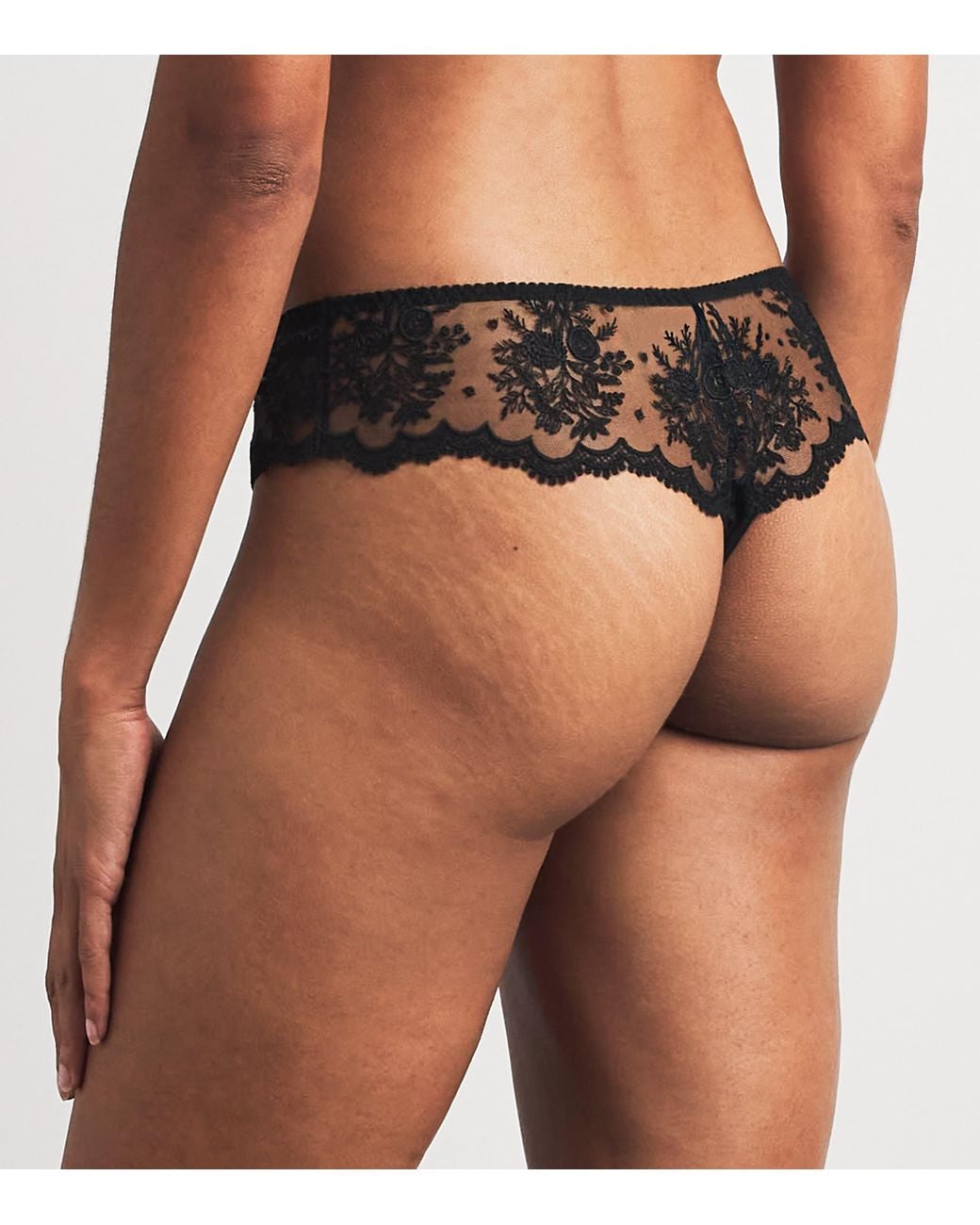 Simone Perele Gray Lace Intrigue Tanga Briefs