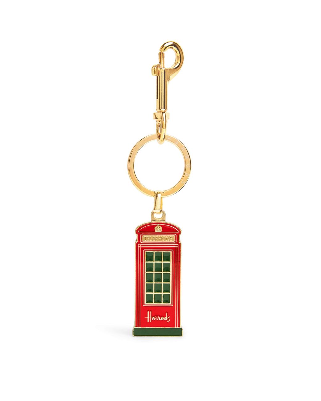Harrods White Telephone Box Keyring
