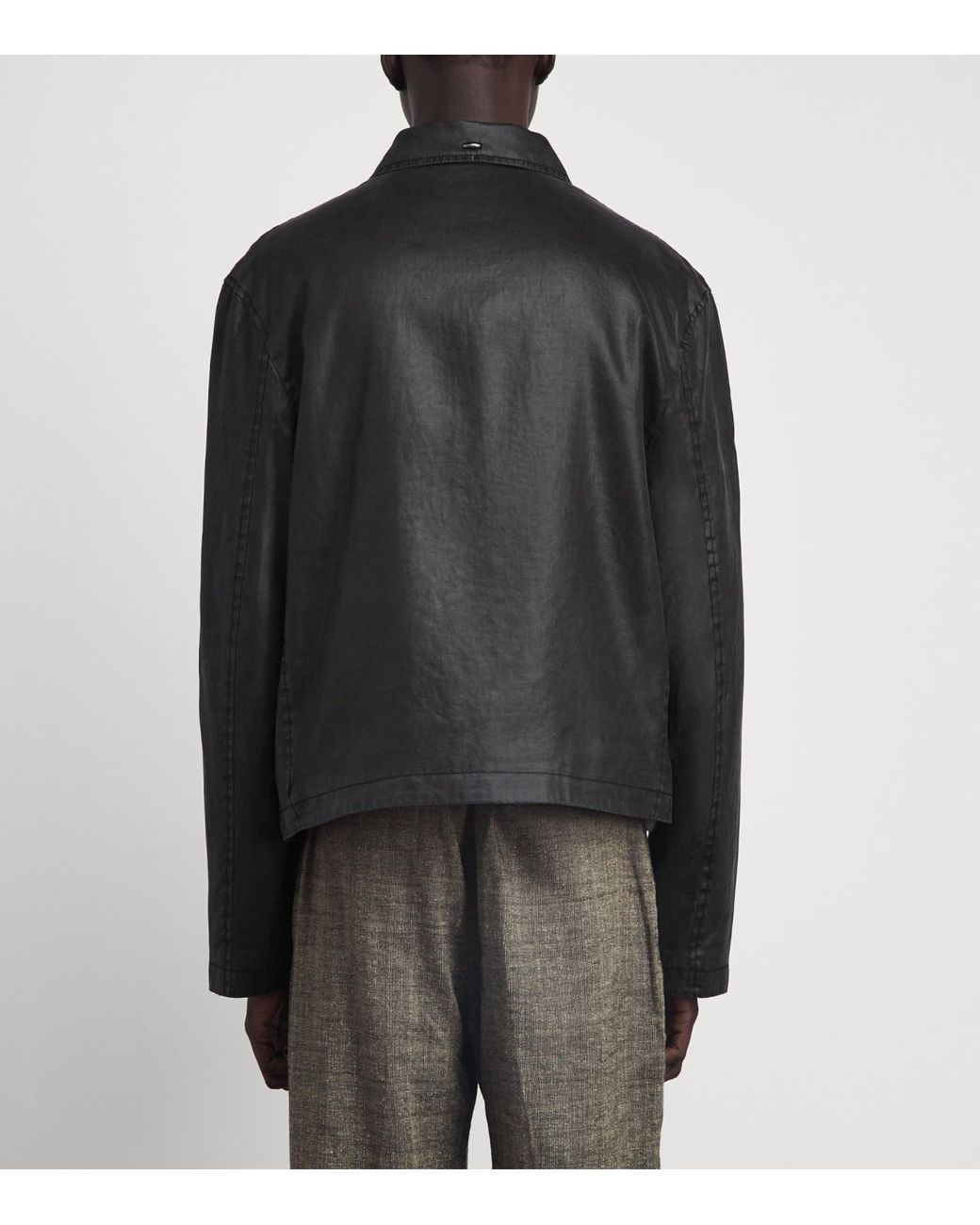 Our Legacy Black Faux Leather Worker Jacket for men
