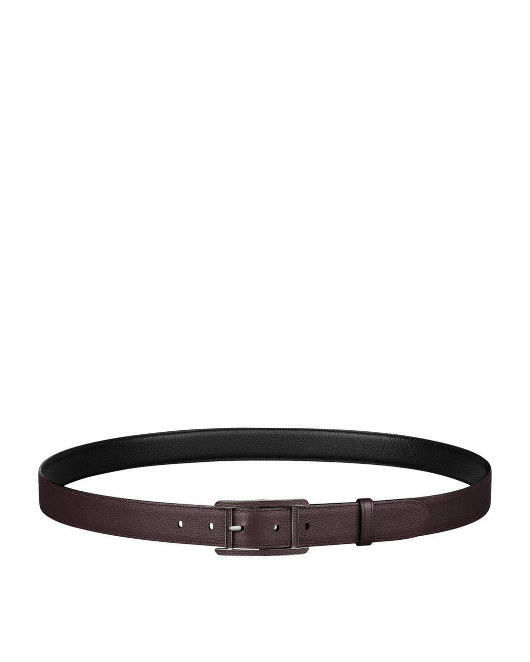 Cartier Black Leather Reversible Tank De Belt for men