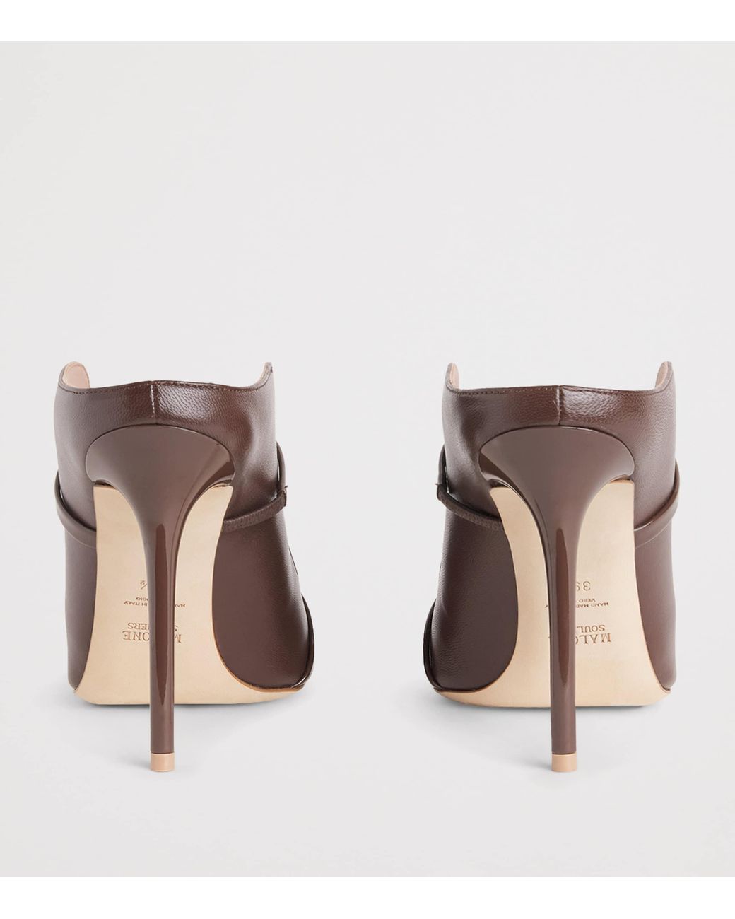 Malone Souliers Brown Leather Maureen Mules 100