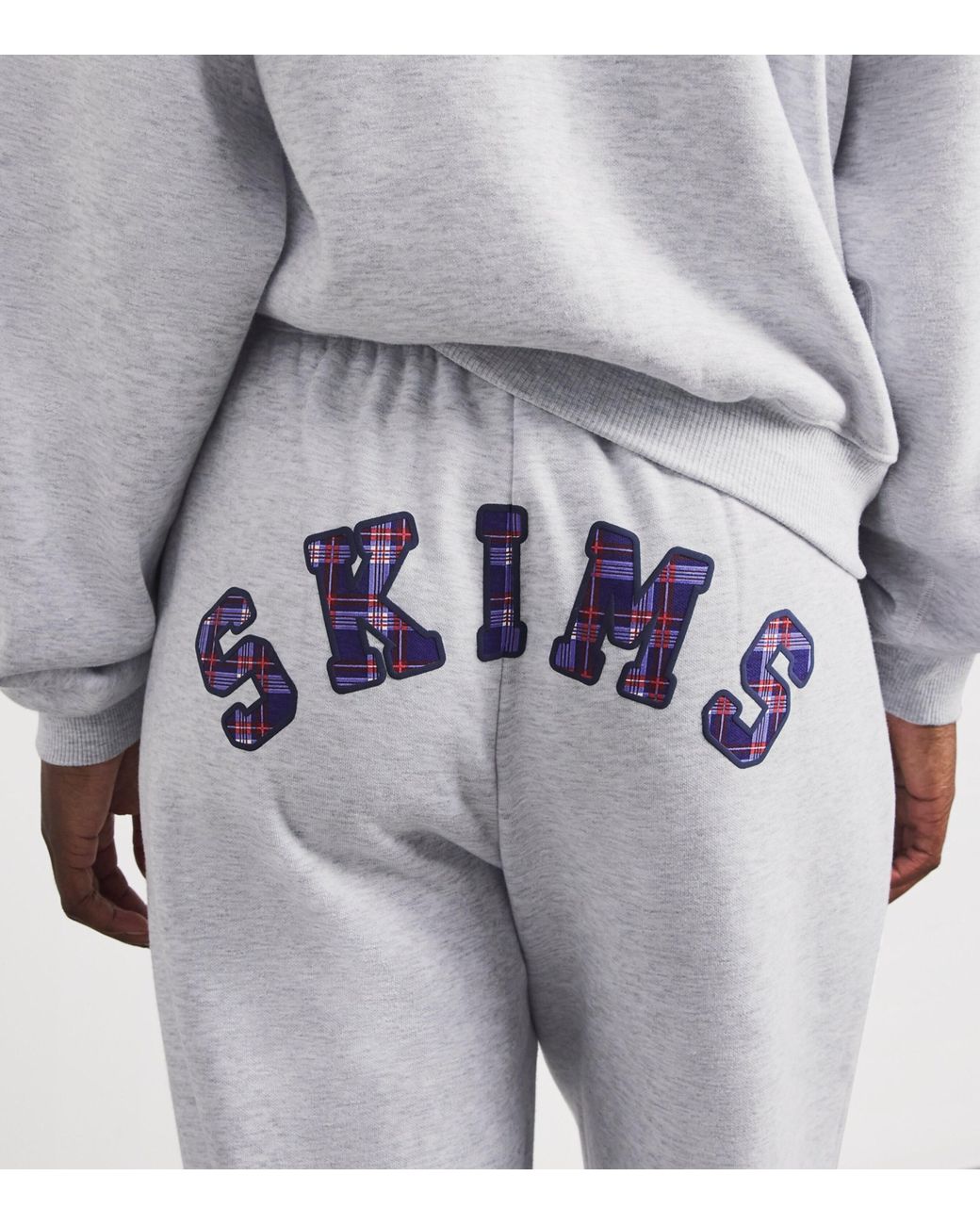 Skims White Cotton-Blend Straight Trousers