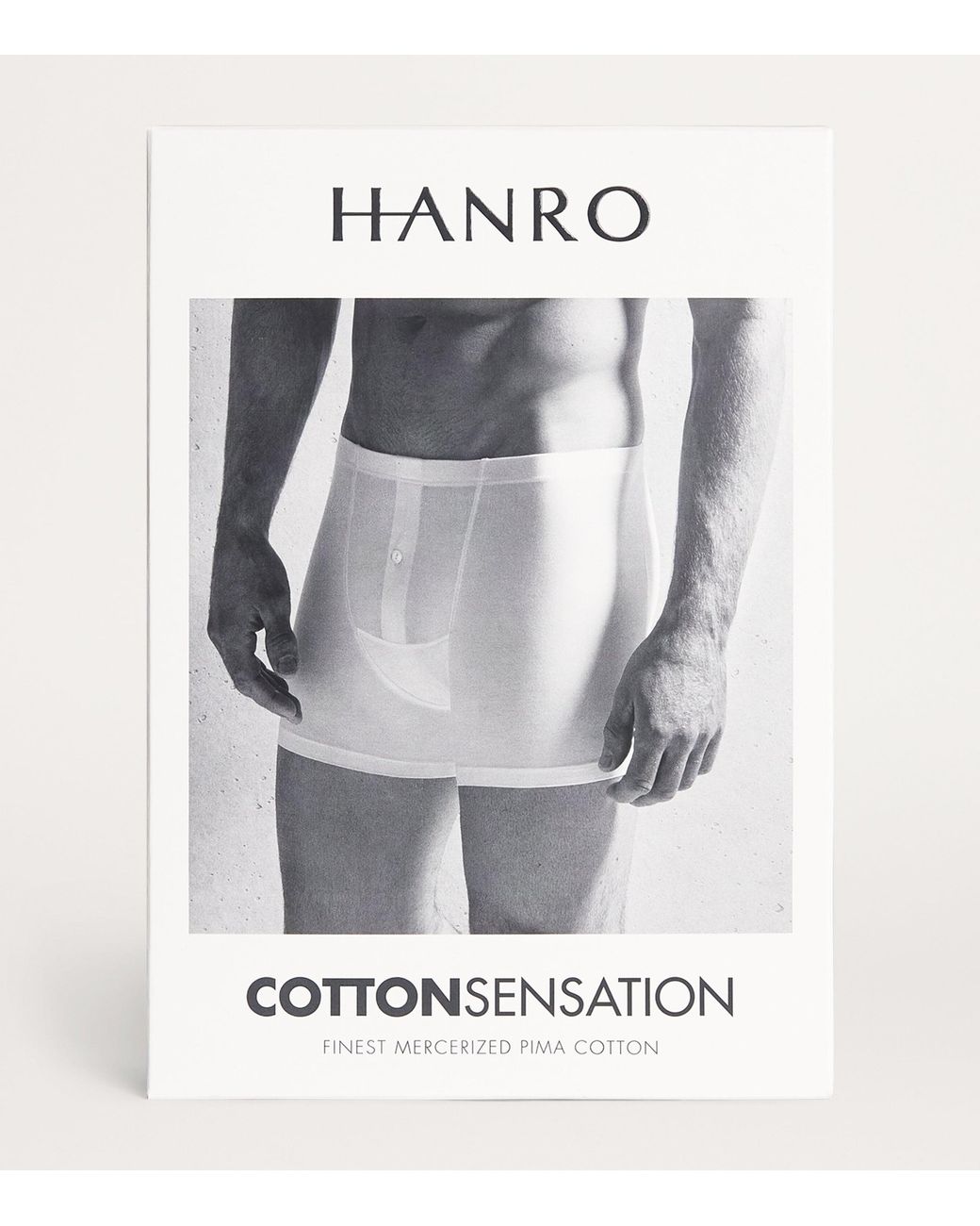 Hanro White Cotton Sensation Butterfly Trunk for men
