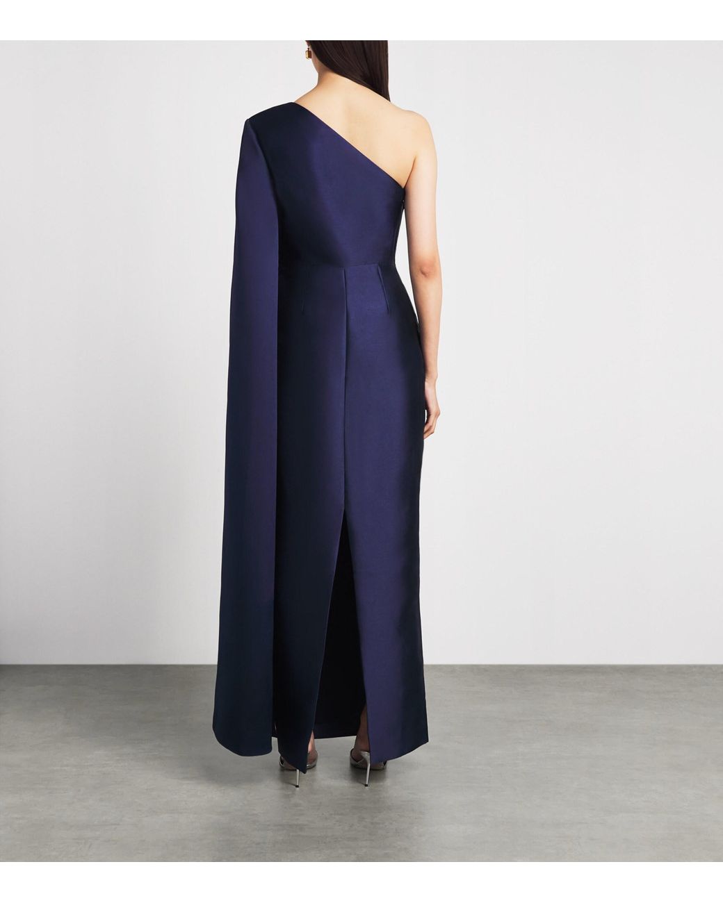 Solace London Blue One-Shoulder Veya Gown