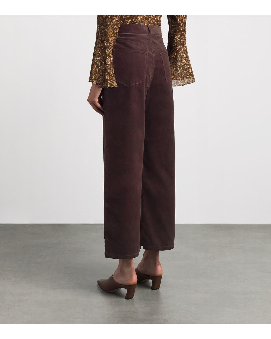 PAIGE Brown Corduroy Arellia High-Rise Trousers