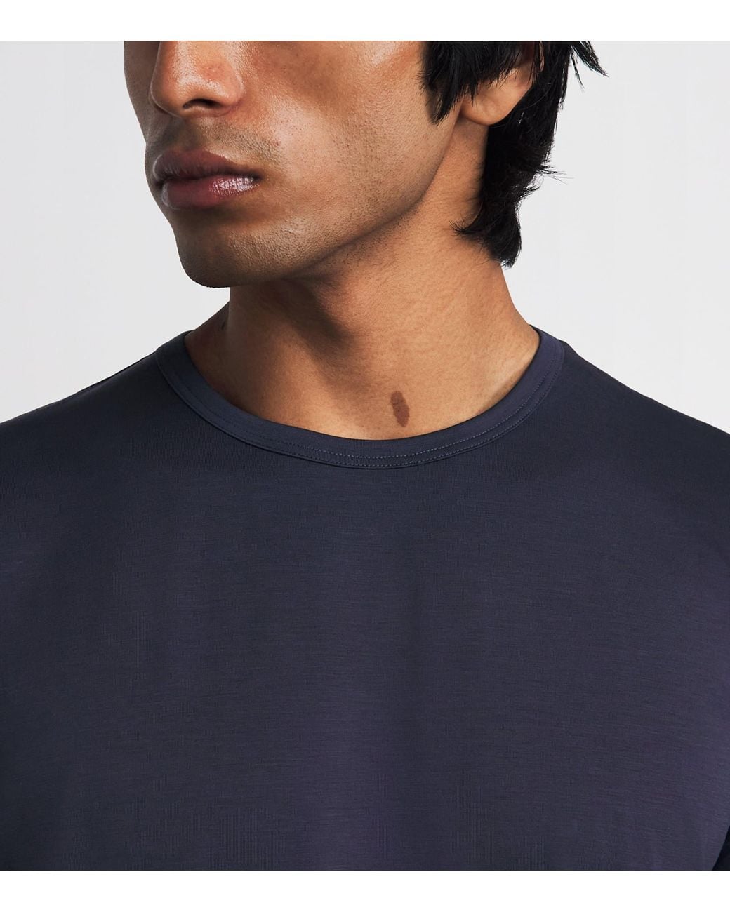 Sunspel Blue Stretch-Tencel T-Shirt for men