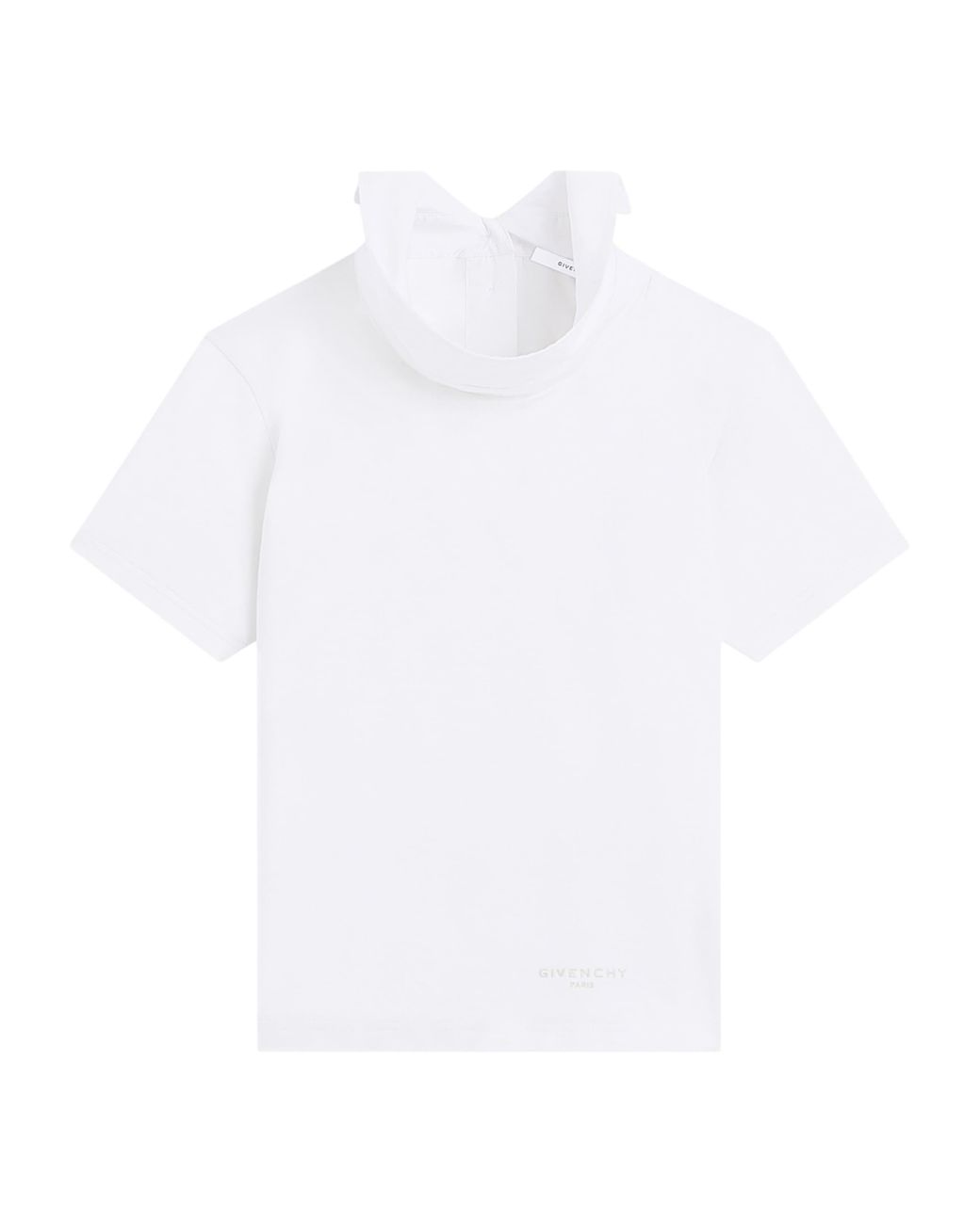 Givenchy White Cotton Reverse Collar T-Shirt