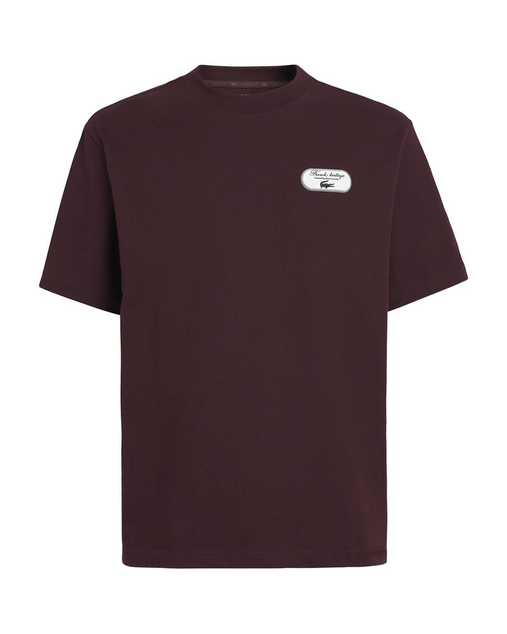 Lacoste Purple Ultra Dry Tennis Heritage Graphic T-Shirt for men