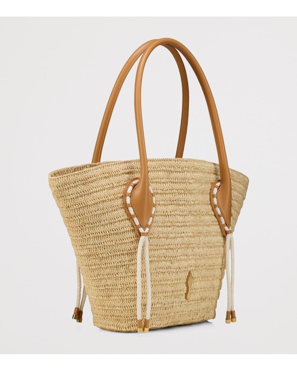 Christian Louboutin Natural Venus Large Raffia Basket Bag