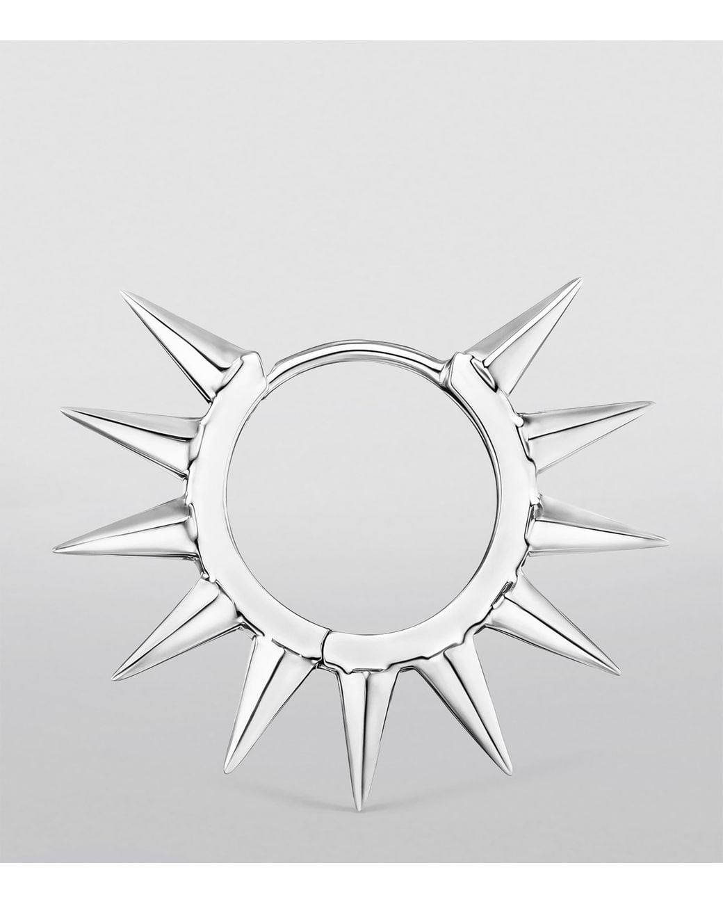 Maria Tash White Metal Mohawk Hoop Earring