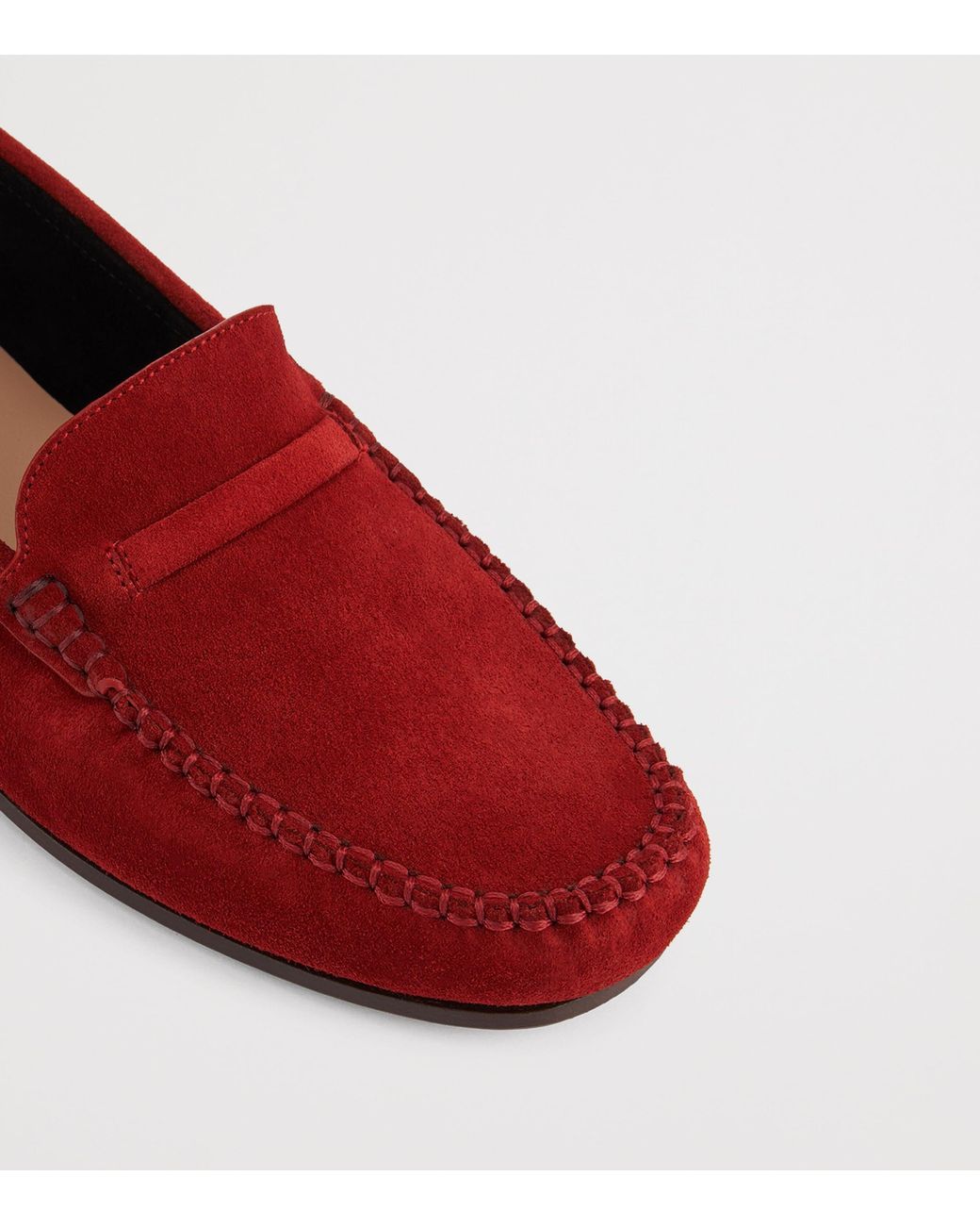 Malone Souliers Red Suede Knightsbridge Loafers