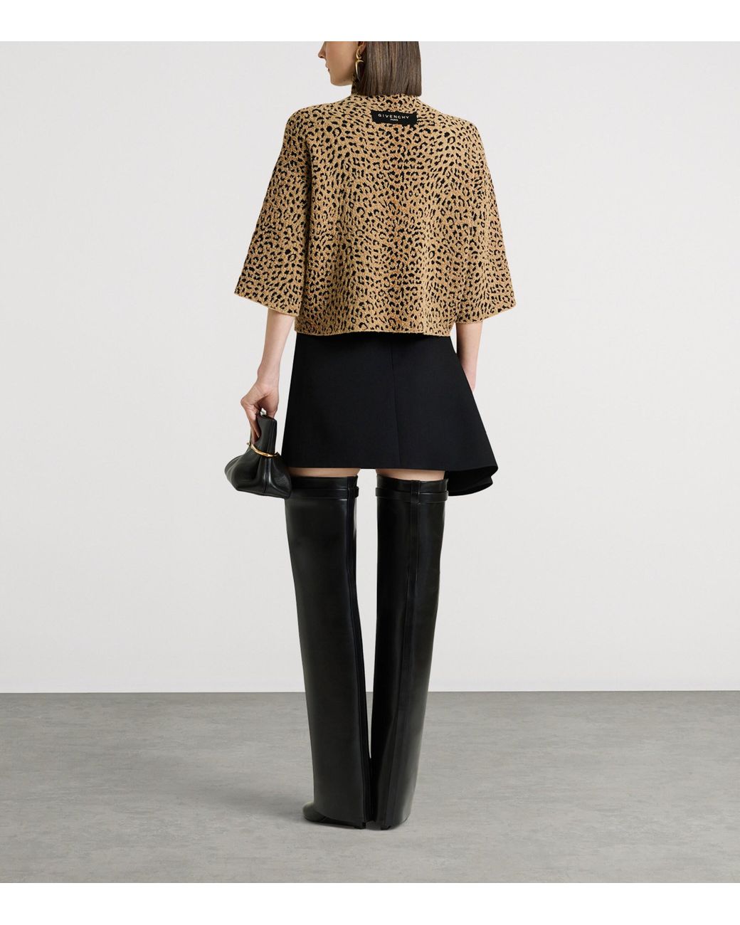 Givenchy Black Leather Shark Over-The-Knee Boots 90
