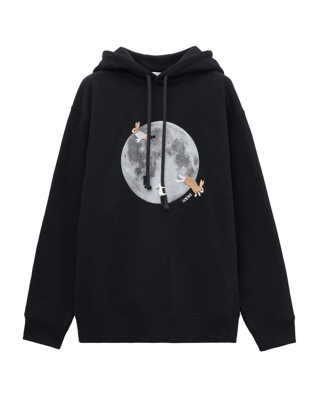 Loewe X Suna Fujita Rabbit Moon Hoodie in Black | Lyst