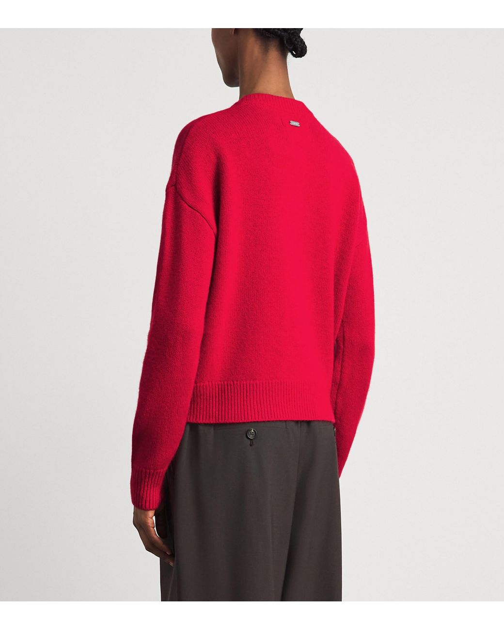 Barbour Red Wool-Cashmere Woodhouse Cardigan