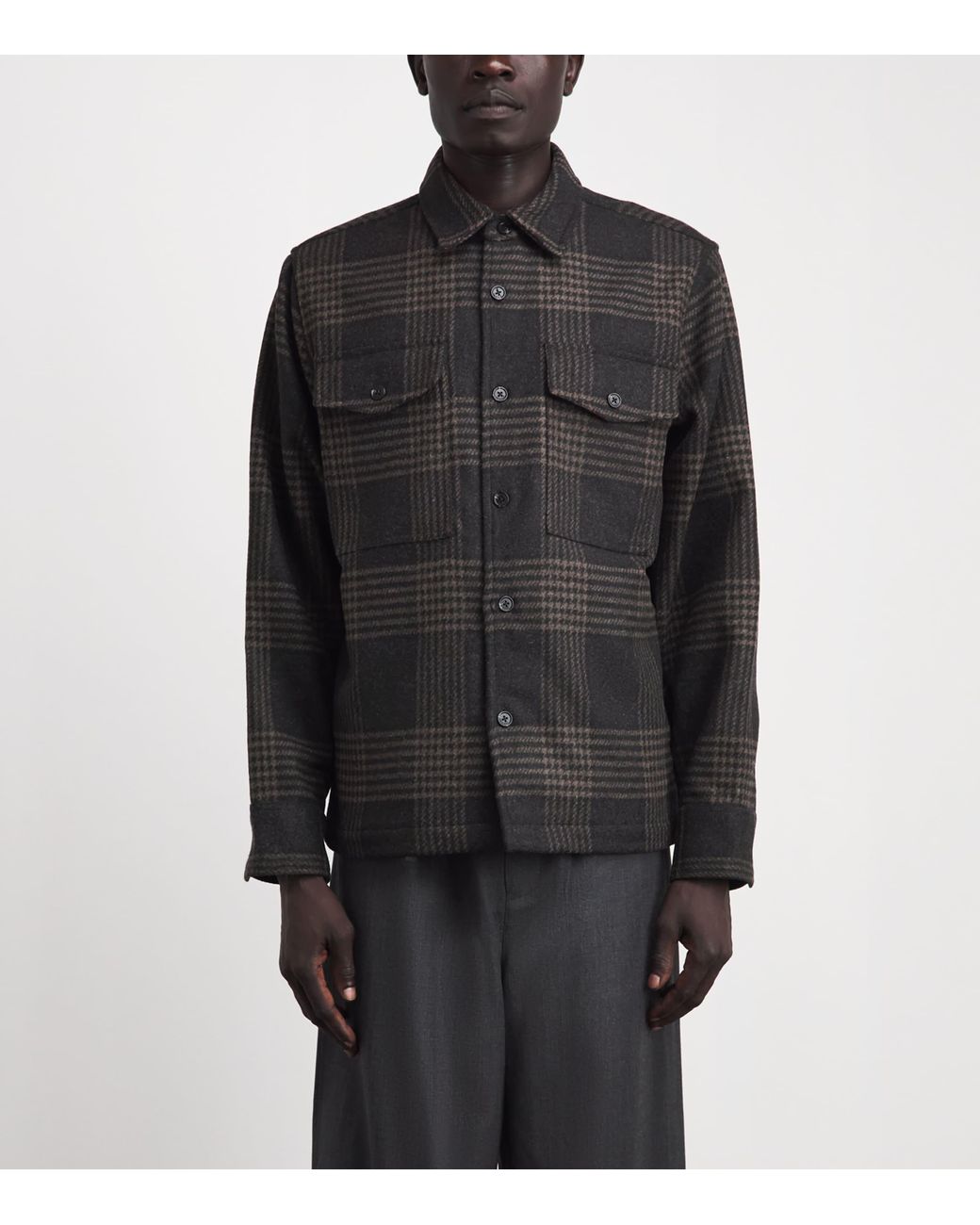 Rag & Bone Black Wool-Blend Austin Check Jacket for men