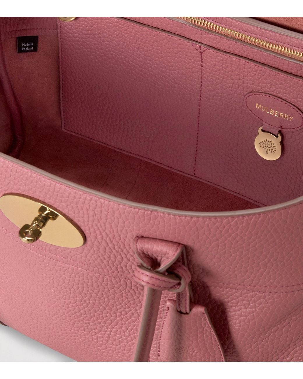 Mulberry Pink Leather Bayswater Top-Handle Bag