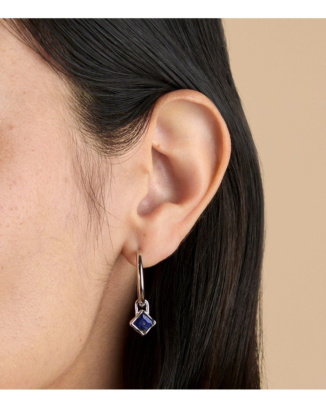 Astrid & Miyu Blue Rhodium-Plated September Birthstone Charm