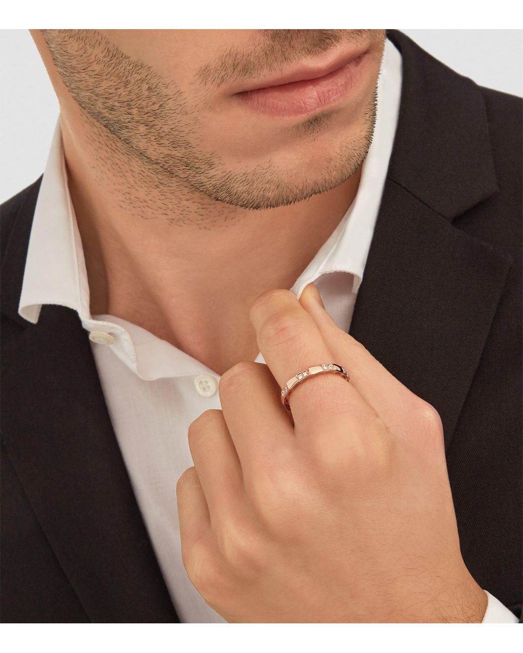 BVLGARI Metallic And Diamond Serpenti Viper Ring