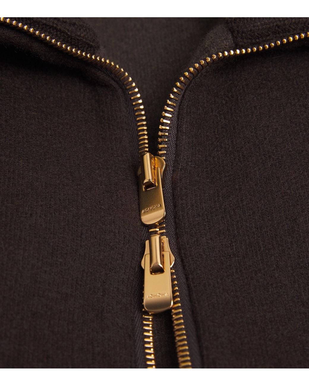 Agnona Black Wool-Cashmere Bomber Jacket