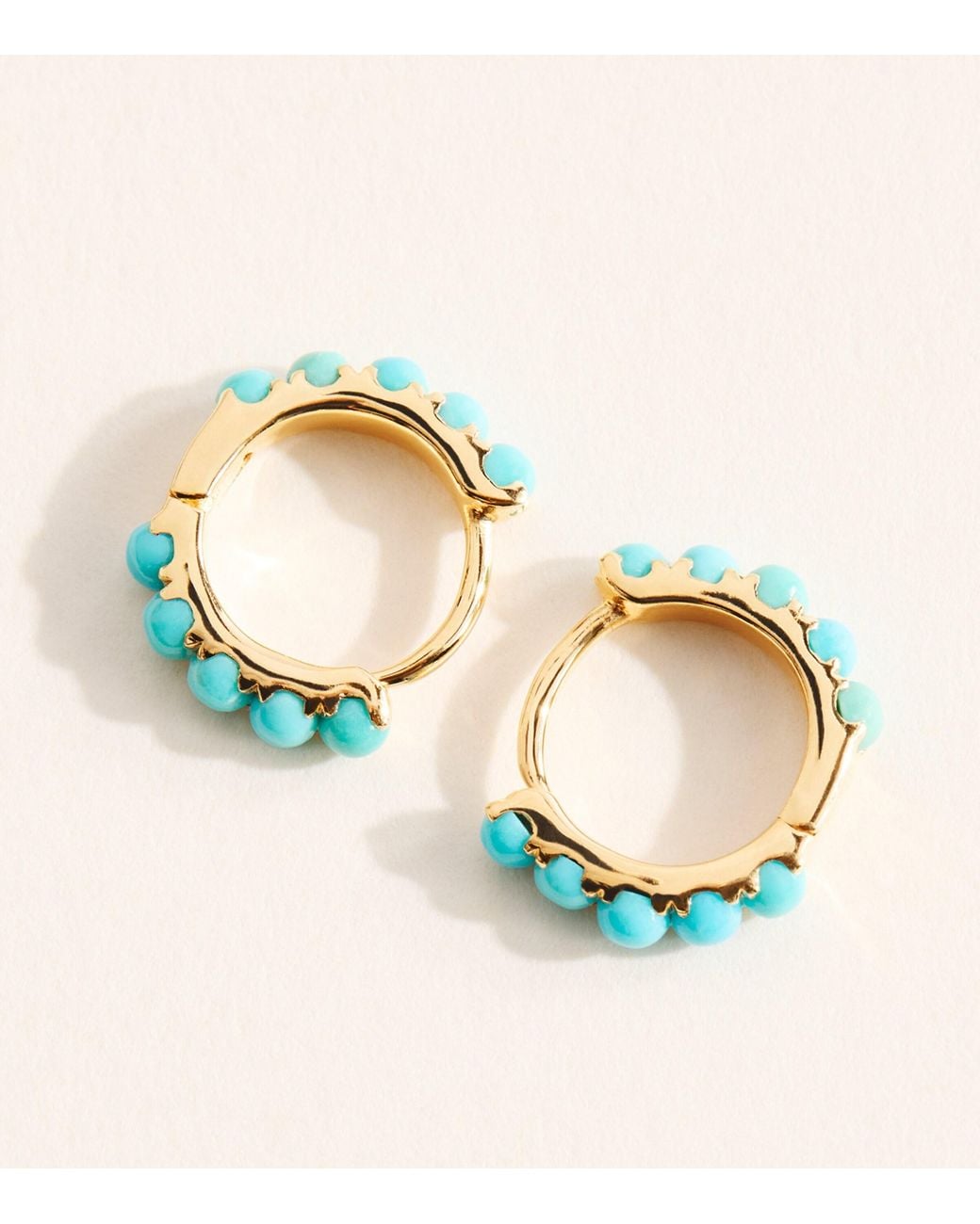 Rosa De La Cruz White And Mini Hoop Earrings