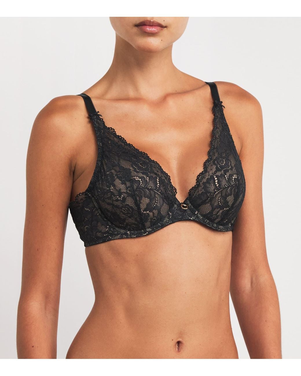 Aubade Black Lace Rosessence Triangle Bra