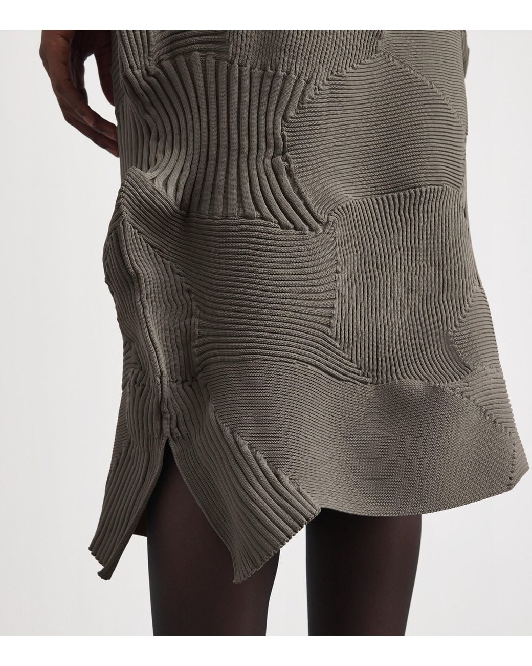 Issey Miyake Gray Kone Kone Midi Skirt