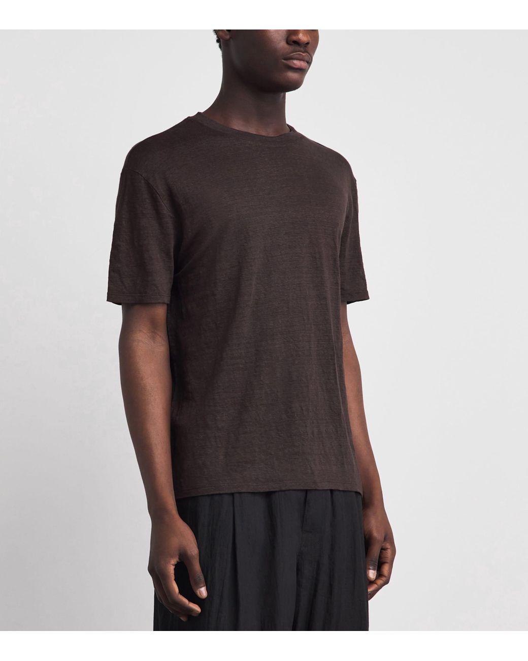 Sandro Black Linen T-Shirt for men